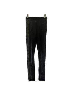 Aqua Blues Black Sheer Dot Leggings Juniors Size Small Y2K
